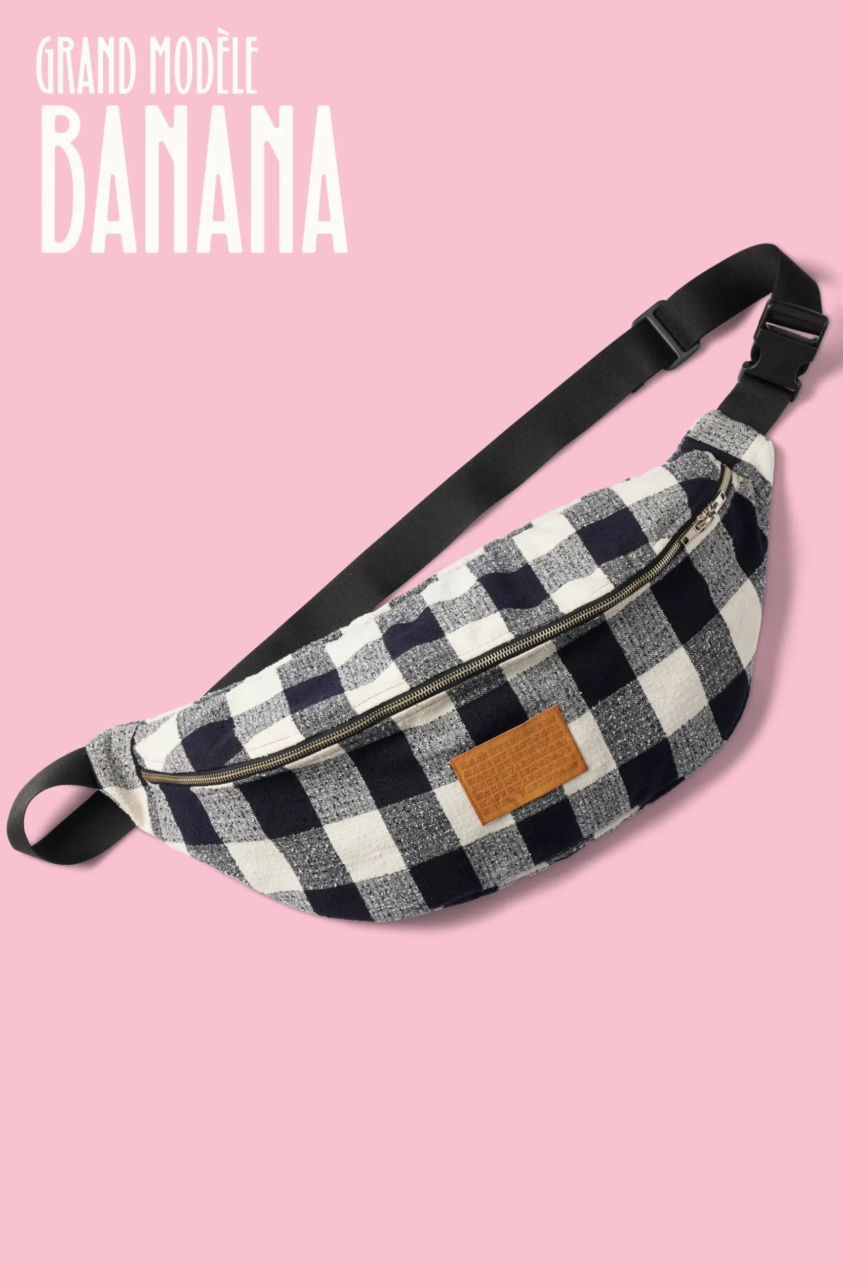SAC BANANA VICHY NOIR